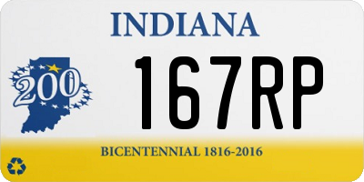IN license plate 167RP