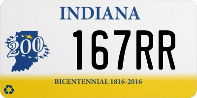 IN license plate 167RR