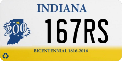 IN license plate 167RS