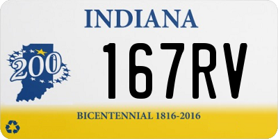 IN license plate 167RV