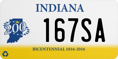 IN license plate 167SA