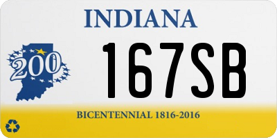 IN license plate 167SB