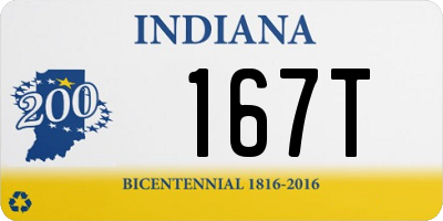 IN license plate 167T