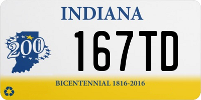 IN license plate 167TD