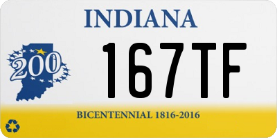 IN license plate 167TF