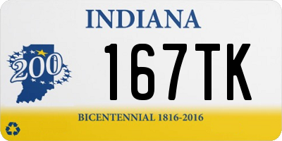 IN license plate 167TK