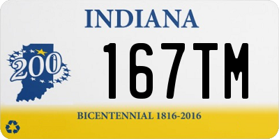 IN license plate 167TM