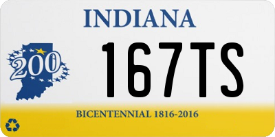 IN license plate 167TS