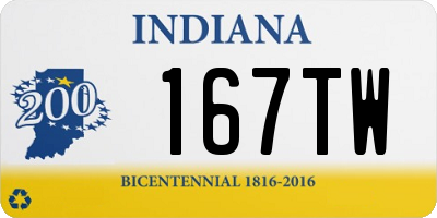 IN license plate 167TW