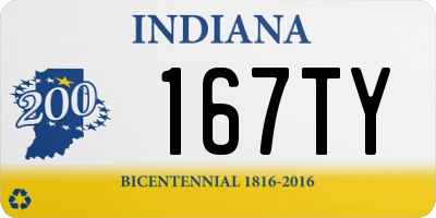 IN license plate 167TY