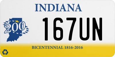 IN license plate 167UN