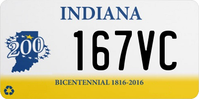 IN license plate 167VC