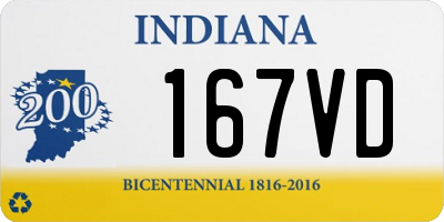 IN license plate 167VD