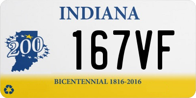 IN license plate 167VF