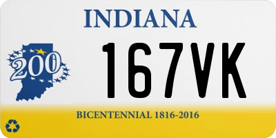 IN license plate 167VK