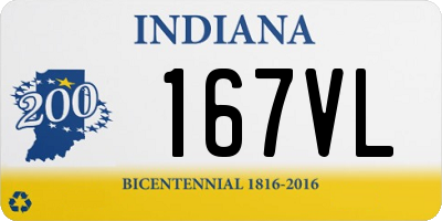 IN license plate 167VL