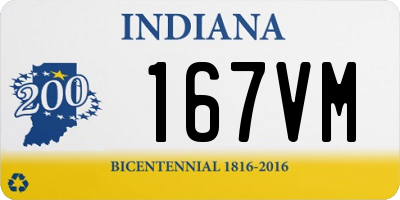 IN license plate 167VM