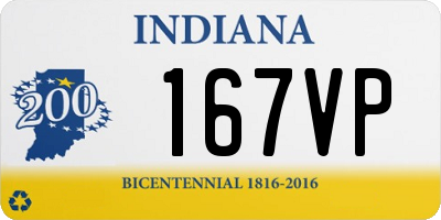 IN license plate 167VP