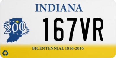 IN license plate 167VR