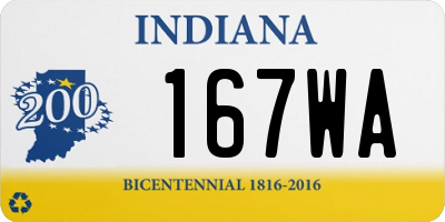 IN license plate 167WA