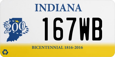 IN license plate 167WB