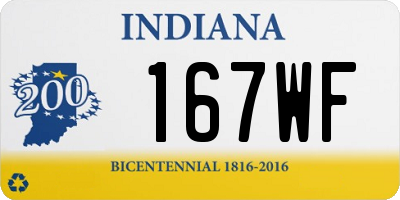 IN license plate 167WF