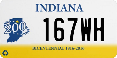IN license plate 167WH