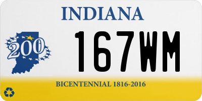 IN license plate 167WM