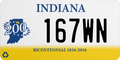 IN license plate 167WN