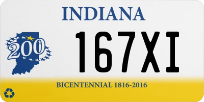 IN license plate 167XI