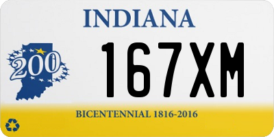 IN license plate 167XM