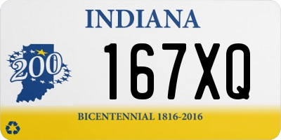 IN license plate 167XQ