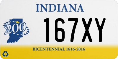 IN license plate 167XY