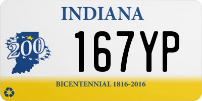 IN license plate 167YP