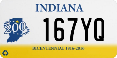 IN license plate 167YQ