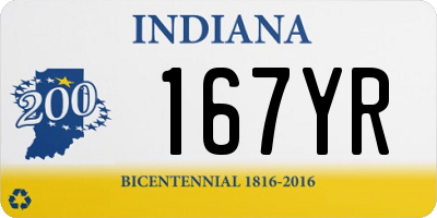 IN license plate 167YR