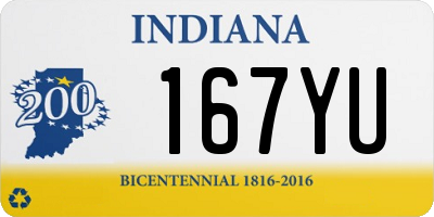 IN license plate 167YU