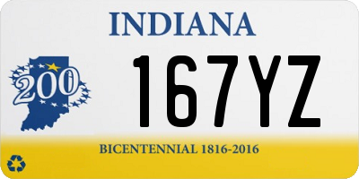 IN license plate 167YZ