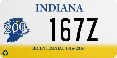 IN license plate 167Z