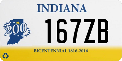 IN license plate 167ZB