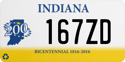 IN license plate 167ZD