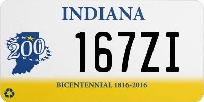 IN license plate 167ZI