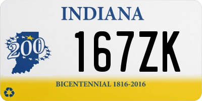 IN license plate 167ZK