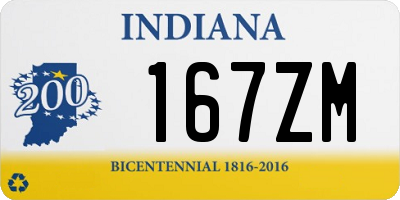 IN license plate 167ZM