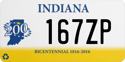 IN license plate 167ZP