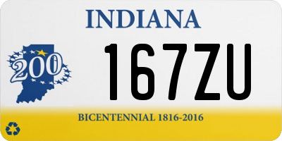 IN license plate 167ZU