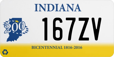 IN license plate 167ZV