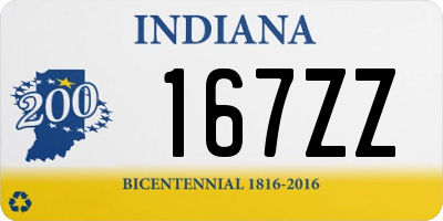 IN license plate 167ZZ