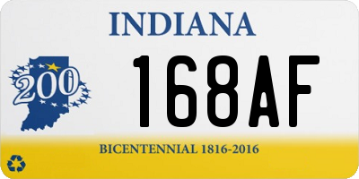 IN license plate 168AF