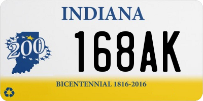 IN license plate 168AK